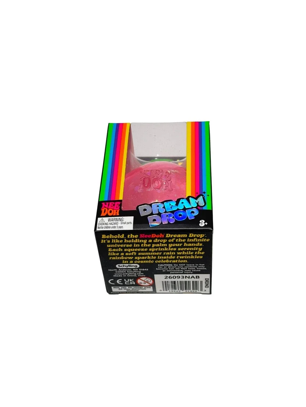 Schylling NeeDoh Dream Drop Pink Blue Set of 2 Sparkle Squishy Splash Stands New